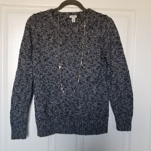 Black and white LL Bean sweater